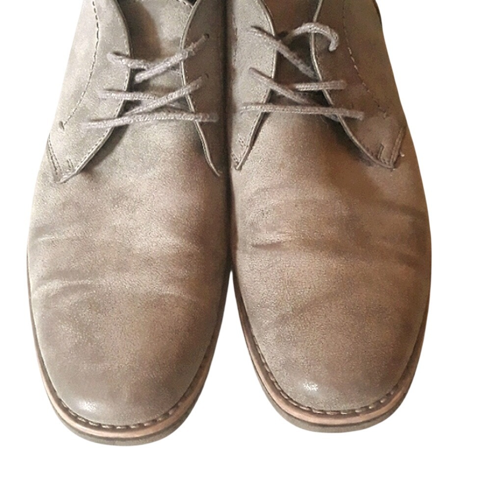 Lower Price Alert💥 Men's Chukka Desert Boots Taupe Grey Lace Up Shoes - Picture 3 of 6